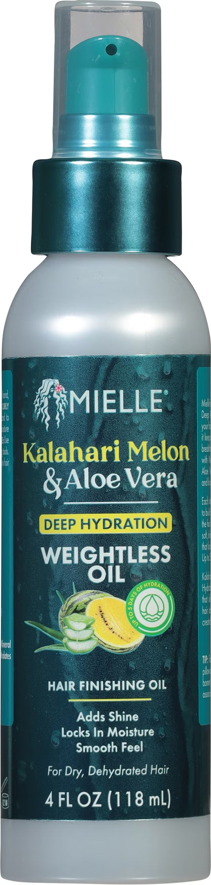 Mielle Kalahari Melon & Aloe Veradeep Hydration Weightless Oil - 4 Oz.